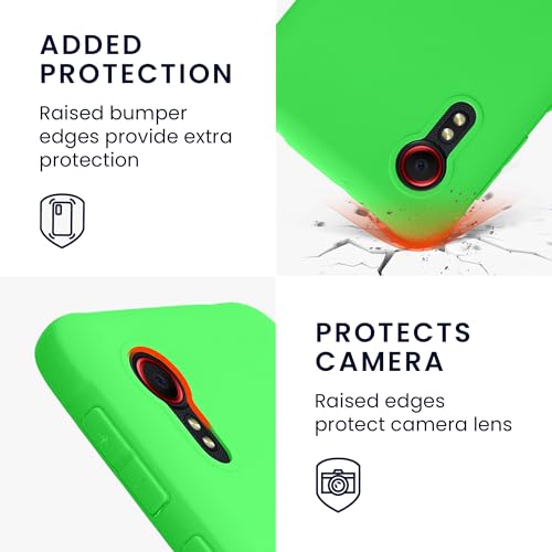 kwmobile Case Compatible with Samsung Galaxy Xcover 5 Case - Soft Slim Protective TPU Silicone Cover - Neon Green - color: neon green