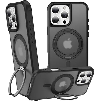 360°Magnetic Swivel Ring for iPhone 16 Pro Max Case-Black - color: Black, size: iPhone 16 Pro Max