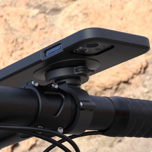 Bike Phone Mount, Universal Stable Bicycle Stem/Handlebar Cell Phone Holder - style: Quad-Clip Stem/Handlebar Mount