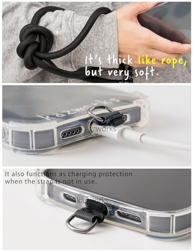 kazworks Cell Phone Lanyard Phone Strap Crossbody Thick Rope Phone Sling 49in-65in(125cm-165cm) Adjustable - color: Olive, size: Large