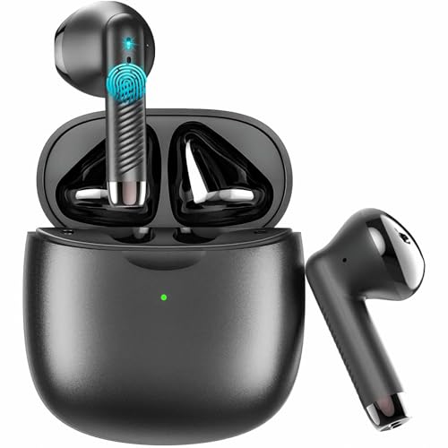 Wireless Earbuds, Bluetooth 5.4 Earbuds Stereo Bass, Bluetooth Headphones - color: Deep Black