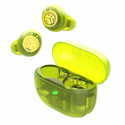 JLab Go Pop ANC True Wireless Earbuds with Dual Connect, Neon Green - color: Transparent Neon Green