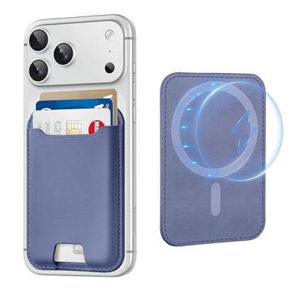 TopMade for MagSafe Wallet, Strongest Magnetic Phone Wallet, 4 Cards Holder - color: Purple