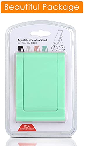 Desk Cell Phone Stand Holder Multi-Angle Adjustable Phone Desk Stand Tablet Holder for iPhone 17 16 15 14 13 12 11 Pro Max XS XR Samsung Galaxy S22 S21 S20 S10 S9 Edge Android Smartphone - color: Green