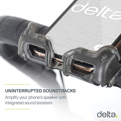 Bike Phone Mount by Delta Cycle - Bicycle Phone Holder Adjusts to Any Handlebar & Fits Any Phone or iPhone - Universal and Easily Accessible Bike Accessories for Adult Bikes