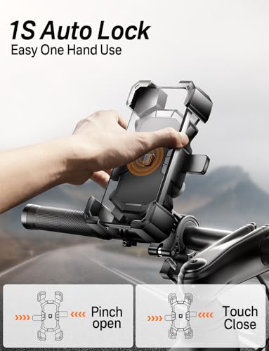 Delobon Bike Phone Holder Handlebar, Motorcycle Phone Mount