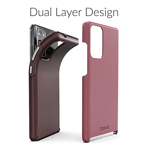 Crave Galaxy Note 20 Case, Shockproof Protection Dual Layer Case for Samsung Galaxy Note 20 (6.7 inch) - Berry - color: Berry