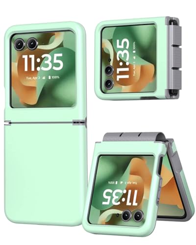 Hinge Protection for Motorola Razr 2026/2025/2024 Case (Green) | TPU bumper & hard PC, raised camera edges, shockproof, slim, lightweight, dual-layer cover, wireless charging compatible - color: Green