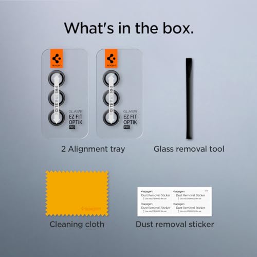 Spigen Camera Lens Screen Protector [GlasTR EZ Fit Optik Pro] Designed for Galaxy S24 Plus / S24 FE [Case Friendly] - Onyx Black [2 Pack] - color: Onyx Black