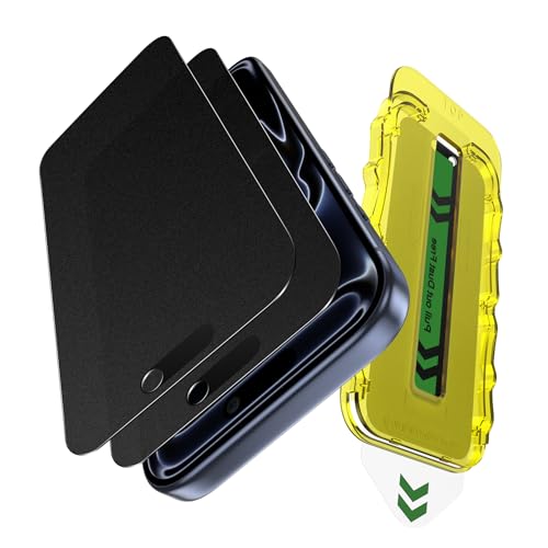 Fotbor [Ultra-Shield 26° True Privacy Screen Protector Compatible with iPhone 17 Pro, 2-Pack Elite Matte AG Etched Glass, 9H Anti-Shatter, with [Installation Master Kit] - size: iPhone 17 Pro-6.3 inch