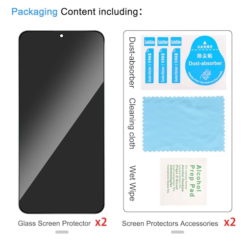 2 Pack Privacy Screen Protector for Samsung Galaxy S23