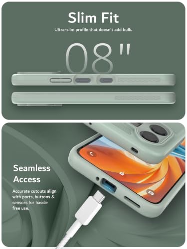 TUDIA MergeGrip Magsafe Compatible for TCL NXTPAPER 70 Pro Case | Military Grade Drop Tested Dual-Layer Protection - Green Lily - color: Green Lily