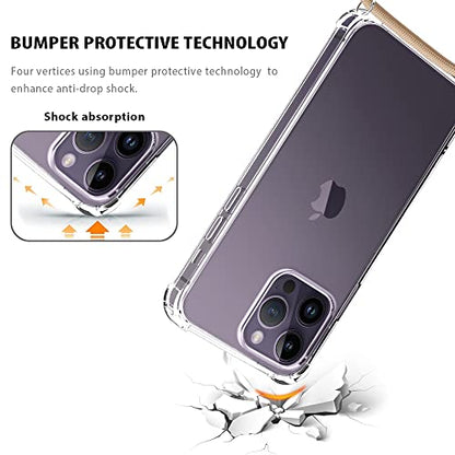 for iPhone 14 Pro Max Crossbody Case Clear Wearable Adjustable Shoulder Neck Lanyard Strap Cover Women Girls Soft Slim Protective Hanging Phone Mobile Case for iPhone 14 Pro Max - Beige - size: for iPhone 14 Pro Max