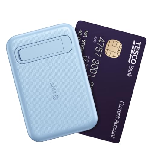 Mini Portable Charger, 5200 mAh Charger Power Bank Slim Small Chargers with Built-in Cable, Travel Battery Pack for iPhone 14/13/12/11 Pro/Pro Max/Plus/Mini/AirPods Blue - color: Blue