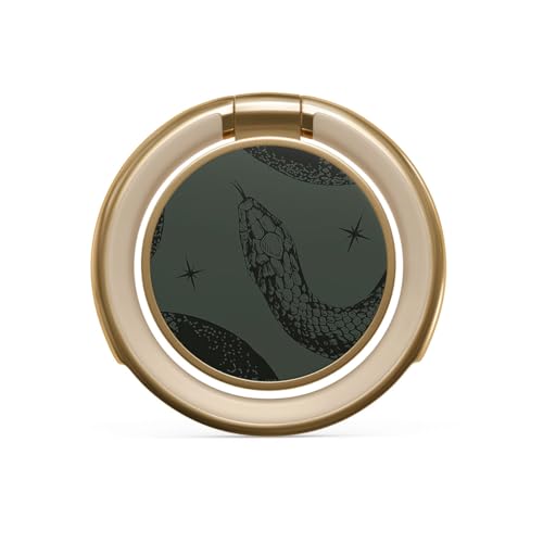 BURGA Cell Phone Ring, Holder Grip and Stand - Finger Phone Grip for Back of Smartphone Case, Kickstand 360 Rotation, Universal Ring for iPhone Samsung Galaxy Huawei Google Pixel, Stylish Accessories - color: Poison, style: Gold