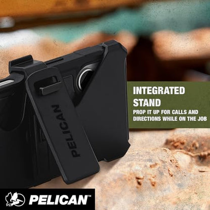 Pelican Shield iPhone 17 Case - Rugged MagSafe Phone Case - Carbon | Magnetic Phone Case w/24ft Military Grade Drop Protection - Phone Cover w/ Belt Clip Holster Kickstand for iPhone 17 - color: Carbon, style: iPhone 17