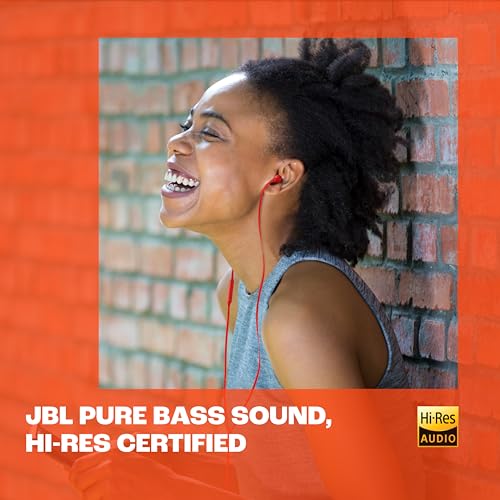 JBL Tune 310C - Wired Hi-Res in-Ear Headphones, Tangle-Free Flat Cable, 3-Button Remote with Microphone (Black) - color: Black, style: Wired headphone (Pack of 1)