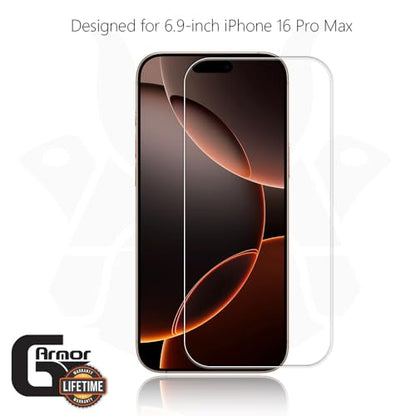 2 Pack Glass Screen Protector for iPhone 16 Pro Max | 9H Premium Tempered Glass, Lifetime Replacement, Ultra Clear, Scratch Resistant, Phone Case Compatible, Screen Saver - size: iPhone 16 Pro Max