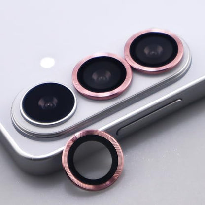 for Samsung Galaxy S26 / S26 Plus Camera Lens Protector Metal Ring Tempered Glass Lens Cover Accessories (Pink) - color: Pink