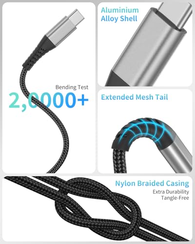 USB C to USB C Cable 3FT, 2 Pack 60W/3A USB C to C Fast Charging Cord - size: 3 Feet, style: USB C to USB C