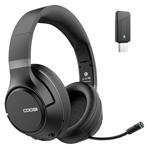 H300 Wireless Headphones with Microphone,Over Ear Bluetooth Headsets, Black