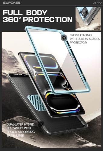 SUPCASE for iPad Pro 11 inch Case M5/M4 2025/2024 with Pencil Holder Arctic - color: Arctic, size: iPad Pro 11"