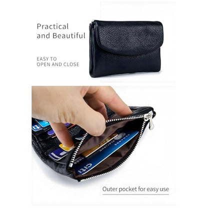 Unisex Pebble Leather Wallet, 5.3In Short Genuine Leather Coin Card Holder, Unisex Clutch Bags, Can Hold Coins, Id Cards - color: Purple
