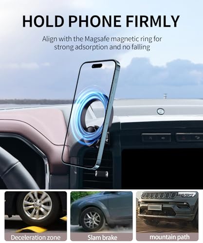 Car Phone Mount for 2021-2024 Ford F-150 Accessories, Magsafe Magnetic Clip - size: for 2021 2022 2023 2024 Ford F-150