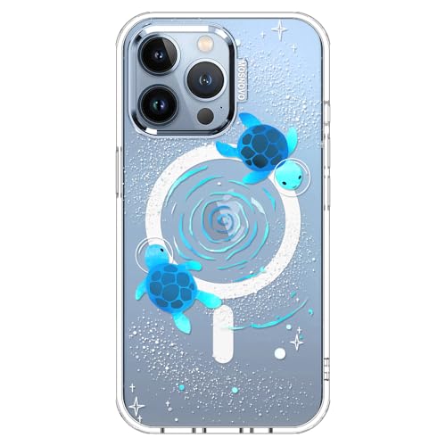 MOSNOVO Case for iPhone 13 Pro, [Compatible with Magsafe] [Buffertech 6.6ft Military-Grade Drop Protection] [Anti Peel Off Tech] Clear Phone Case Design - Space Turtle - color: Space Turtle, size: iPhone 13 Pro