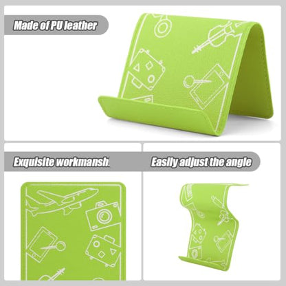 Airplane Phone Holder, Foldable Flexible Travel Phone Stand - color: Green