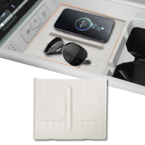 Wireless Charging Pad for 2024-2026 Hyundai Santa Fe Accessories - size: For Santa Fe 2024-2026 White