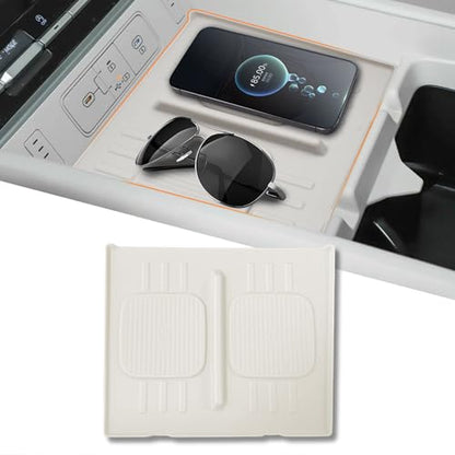 Wireless Charging Pad for 2024-2026 Hyundai Santa Fe Accessories - size: For Santa Fe 2024-2026 White