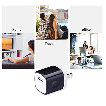 Wall Adapter, USB Wall Charger 6 Pack, UorMe 1A 5V Single Port USB Plug Power Adapter Compatible iPhone 14 Plus 13 12 11 Xs XR X 8, Samsung Galaxy S22 Ultra S22+ S22 A21 S10e S9 Note 20,Google Pixel 6 - color: 6-black