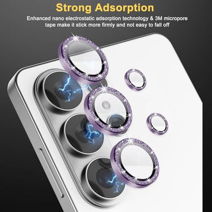 Camera Lens Protector for Samsung Galaxy S26 Ultra, Glitter Violet - color: Glitter Violet