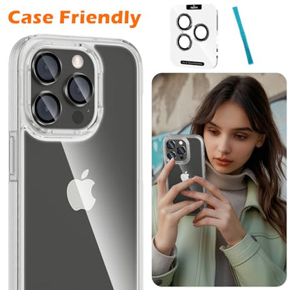 imluckies for iPhone 16 Pro - iPhone 16 Pro Max Camera Lens Protector, AR+AF Tempered Glass, 9H Ultra-Tough Metal Individual Lens Cover, HD Clear Camera Accessories, Case Friendly - Black Titanium - color: Black Titanium