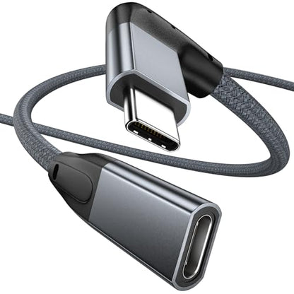 UseBean Right Angle USB C Extension Cable 3.3FT, USB-C Male to Female Cable - color: GRAY, size: 3.3FT