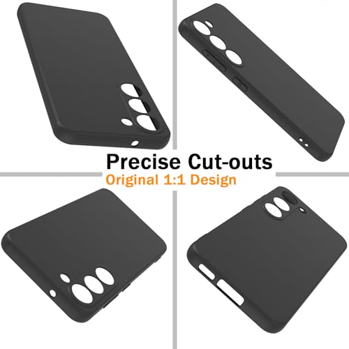 TENOC Phone Case for Samsung Galaxy A13 5G, Black Case Anti-Fingerprint Protective Bumper Matte Cover - color: Black Matte, size: A13