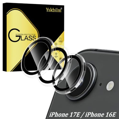 (3 Pack) Camera Lens Protector for iPhone 17e / iPhone 16e,Military Grade Shatterproof,Anti Scratch, Bubble Free,Tempered Glass Screen Protector - color: Clear-2