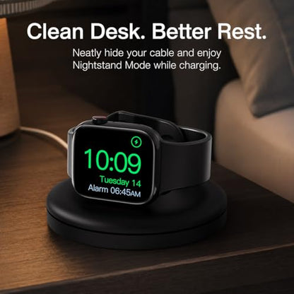 PZOZ Charging Stand for Apple Watch, Cable Management, 90° Nightstand Dock