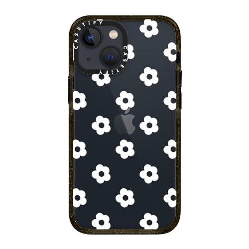 CASETiFY for iPhone 13 Mini Case - Impact | Slim Fit | 6.6 ft. Drop Protection | Ditsy Daisies - White | Black - color: Ditsy Daisies, size: Iphone 13 Mini (5.4")