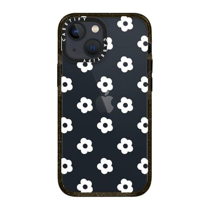 CASETiFY for iPhone 13 Mini Case - Impact | Slim Fit | 6.6 ft. Drop Protection | Ditsy Daisies - White | Black - color: Ditsy Daisies, size: Iphone 13 Mini (5.4")