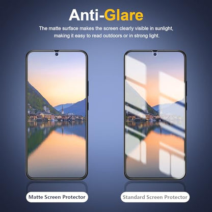 [2 Pack] Anti Glare Matte Privacy TPU Screen Protector for Samsung Galaxy S21 (Not Glass), Fingerprint Sensor Compatible, Full Adhesive Flexible Film, Easy Installation - size: Galaxy S21