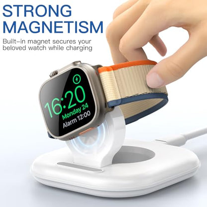 2026 Upgraded Fold for Apple Watch Charger Stand - color: White