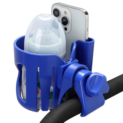 Accmor Stroller Cup Holder, Cup Holder for Walker Bike Wheelchair - color: Cup Phone Holder-Blue