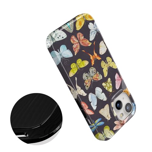 Casely iPhone 15 Plus Case | Midnight Monarch | Jenna Palek x Casely | Compatible with MagSafe | Classic Ultra Slim Design - color: Midnight Monarch | Jenna Palek x Casely