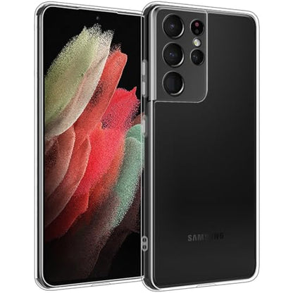 TENOC Phone Case for Samsung Galaxy S21 Ultra 5G, Clear Case Anti-Yellowing Protective Bumper Hard Back Cover - color: Clear Anti-Yellowing, size: S21 Ultra