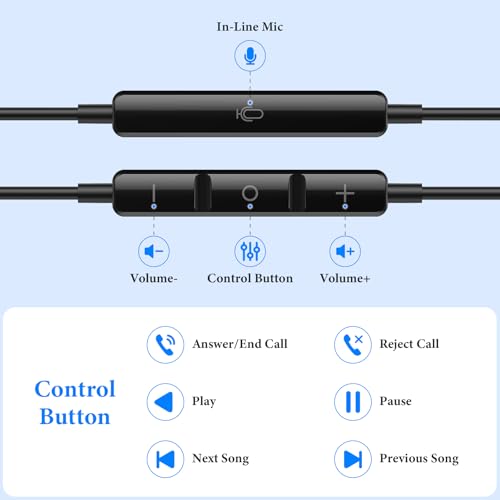 ACANDYA MFi-Certified Wired Headphones for Apple iPhone 14 13 Pro Gunmetal - color: Gunmetal