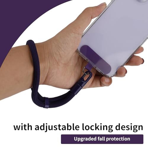 Phone Wrist Strap with Tether Tab, Anti-lossing Phone Lanyard Mobile Equipment Strap Adjustable Wristlet - color: Purple