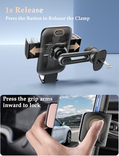 2026 Car Phone Holder [Never Blocking Vent] with Wide Clamp - color: Pink