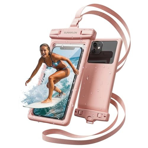 3D Waterproof Phone Pouch, IPX8 100FT Underwater Phone Case,Soft TPU Cell Phone Dry Bag with Lanyard,7 Inch Fits iPhone 17-11 Pro Max, Samsung Galaxy S26/S25/S24 Ultra, Beach Pool (1-Pack Pink) - color: 1-pack pink